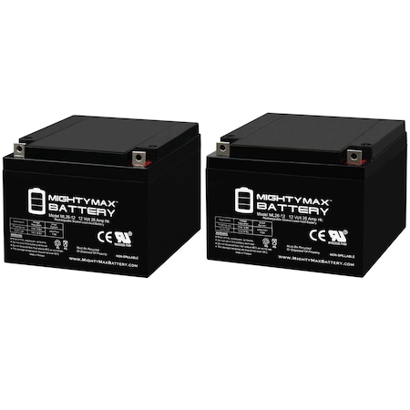 12V 26AH Replacement Battery for Yuasa Enersys Genesis NP24-12 - 2 Pack
